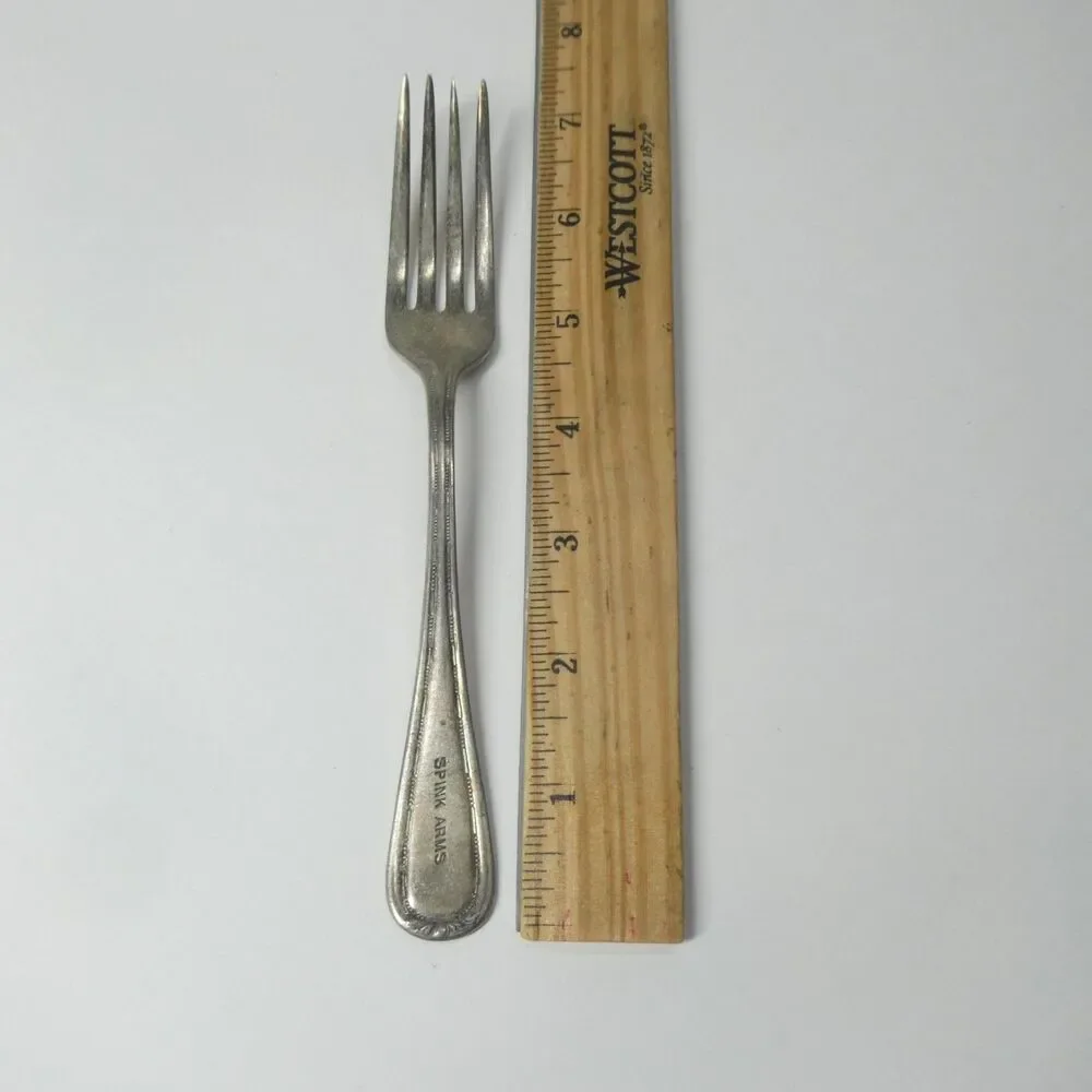 Spink Arms Dinner Fork Vintage Hotel Restaurant Flatware Indianapolis IN